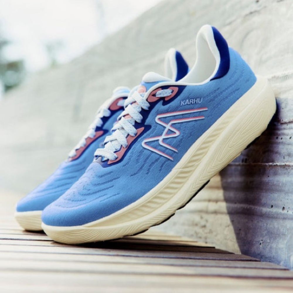 Karhu Ikoni 3.0 Chunky Running/Daily Trainer Shoe Soft Blue & Peachy Pink 10